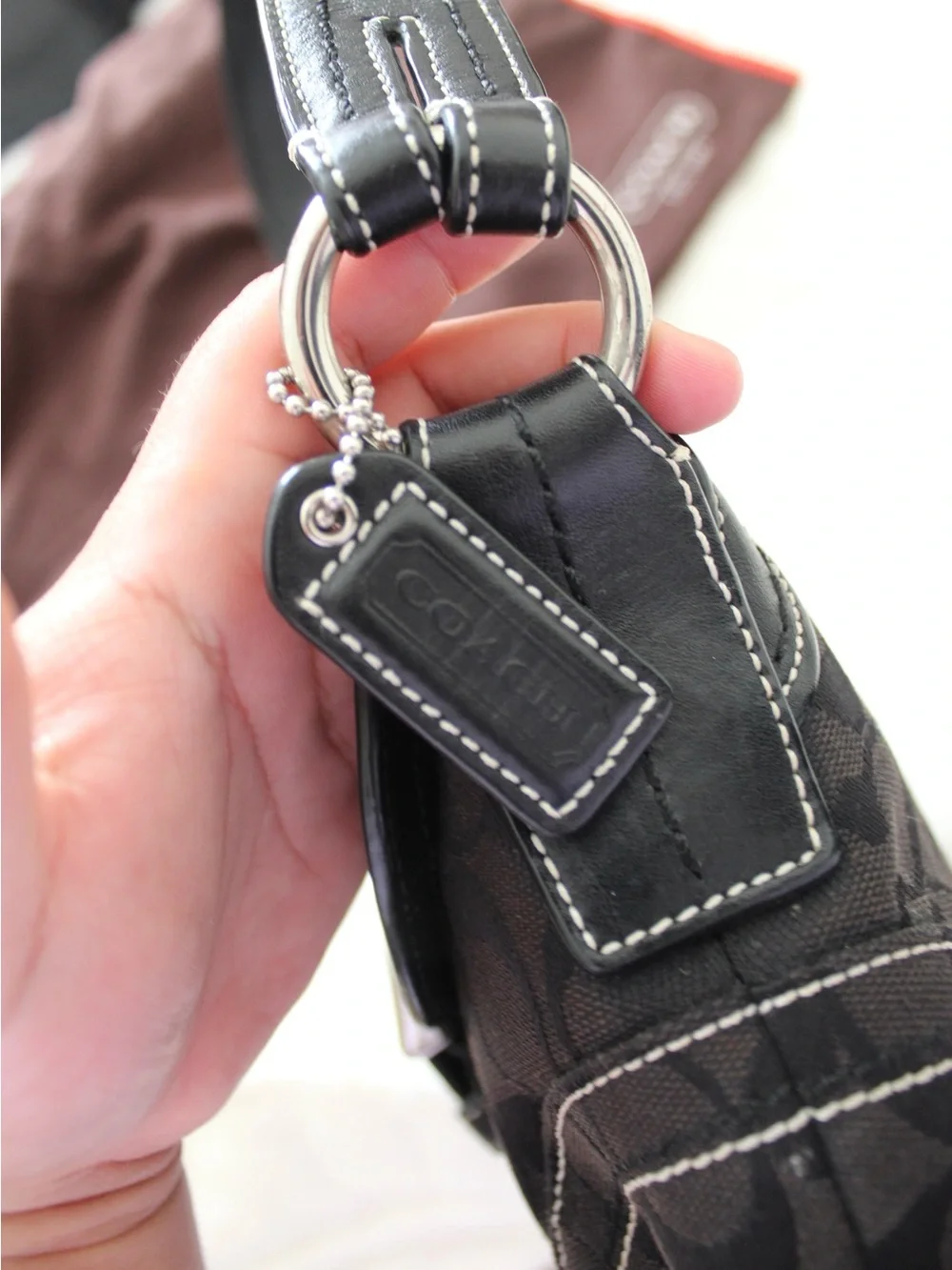 Vintage Coach Soho in Black with Silver Hardware